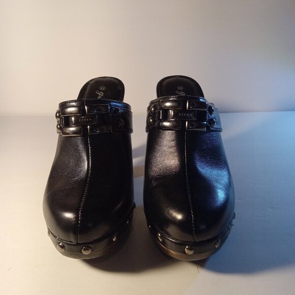 GENNA RAIN-05 BLACK PU CROP SIZE 8.5 HEEL SHOES - Picture 2 of 6